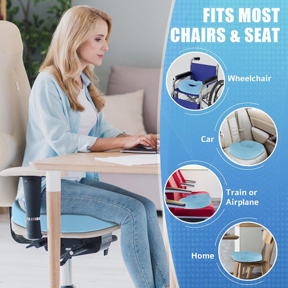 BlissTrends Donut Pillow Seat Cushion,Donut Chair Cushions for Postpartum Pregnancy & Hemorrhoids,Tailbone Pain Relief Cushion,Memory Foam Lifting Cushions for Office&Home Chairs (Black)