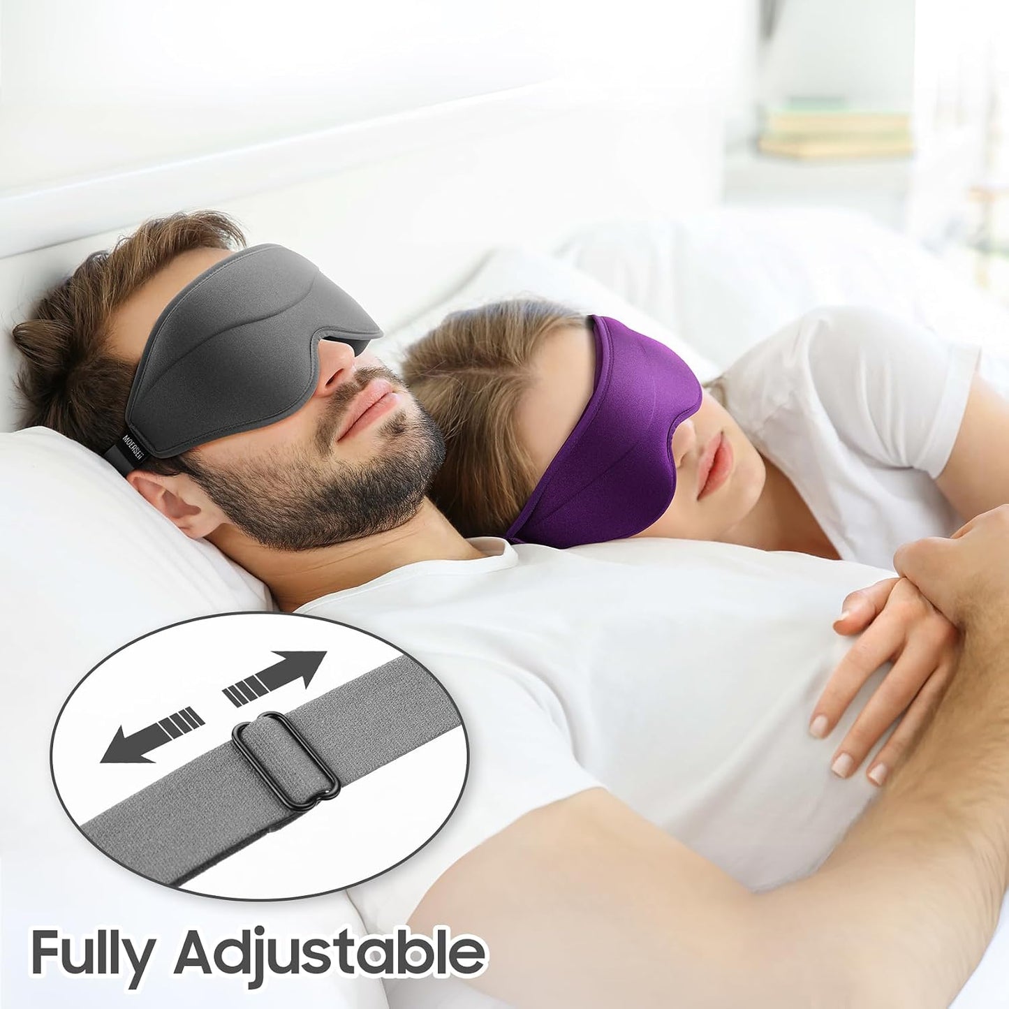 Sleep Mask - Total Blackout 3D Sleeping Mask, Super Lightweight & Silky Soft Eye Mask for Sleeping, Fully Adjustable Fit for Home, Office, Traveling, Meditation, Yoga, Pink, Mothers Day Gifts