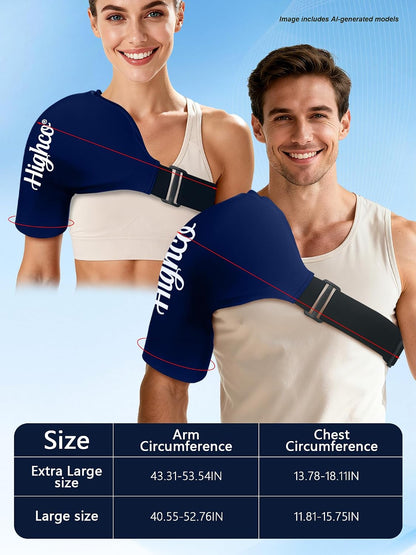 Shoulder Ice Pack Wrap for Rotator Cuff and Arm,Cold Compression for Relief
