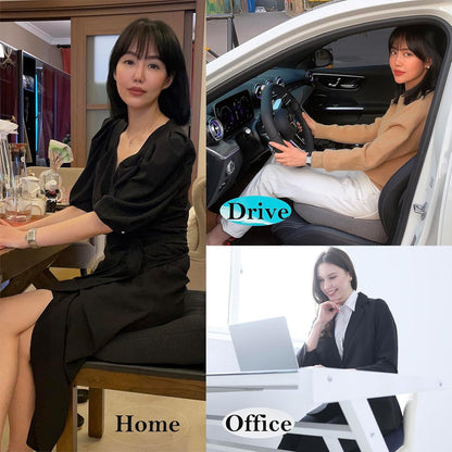 WSGJHB Car Booster Seat Cushion Posture Cushion for Long Sitting | Portable Breathable Mesh, Effectively Increase The Field of View Ideal for Office, Home, Car Angle Lift Seat Cushions,Black