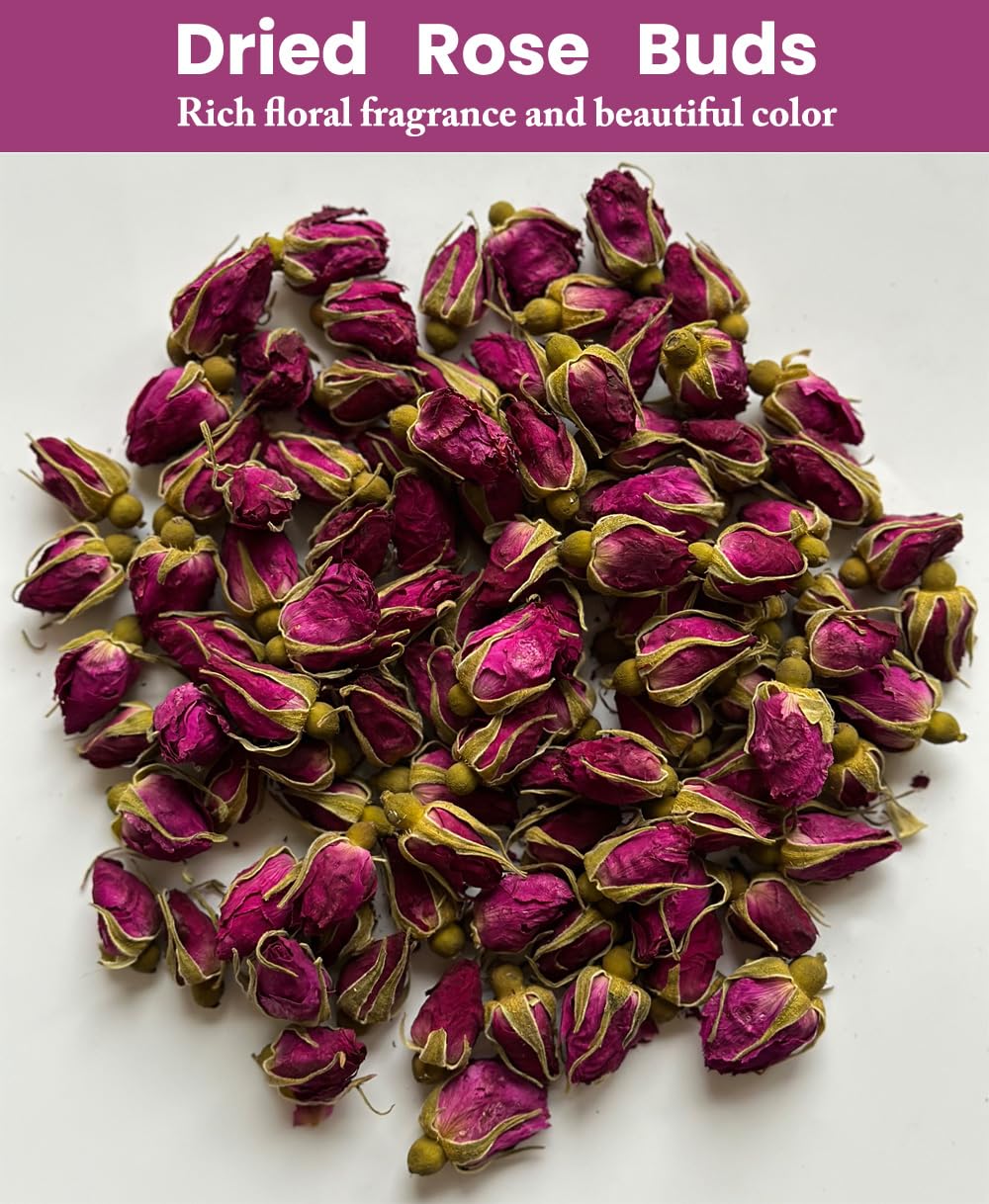 Dried Rose Petals & Dried Rose Buds, 8 oz/226 g