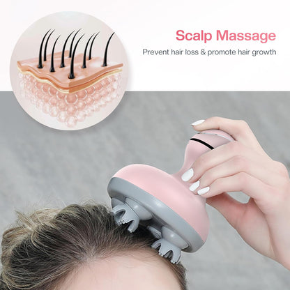 COMFIER Electric Scalp Massager, Waterproof Head Massager with Mutlti-Modes Vibration, Handheld Portable Head Scratcher for Hair Growth, Dog Cat Massager for Deep Clean and Stress Relax