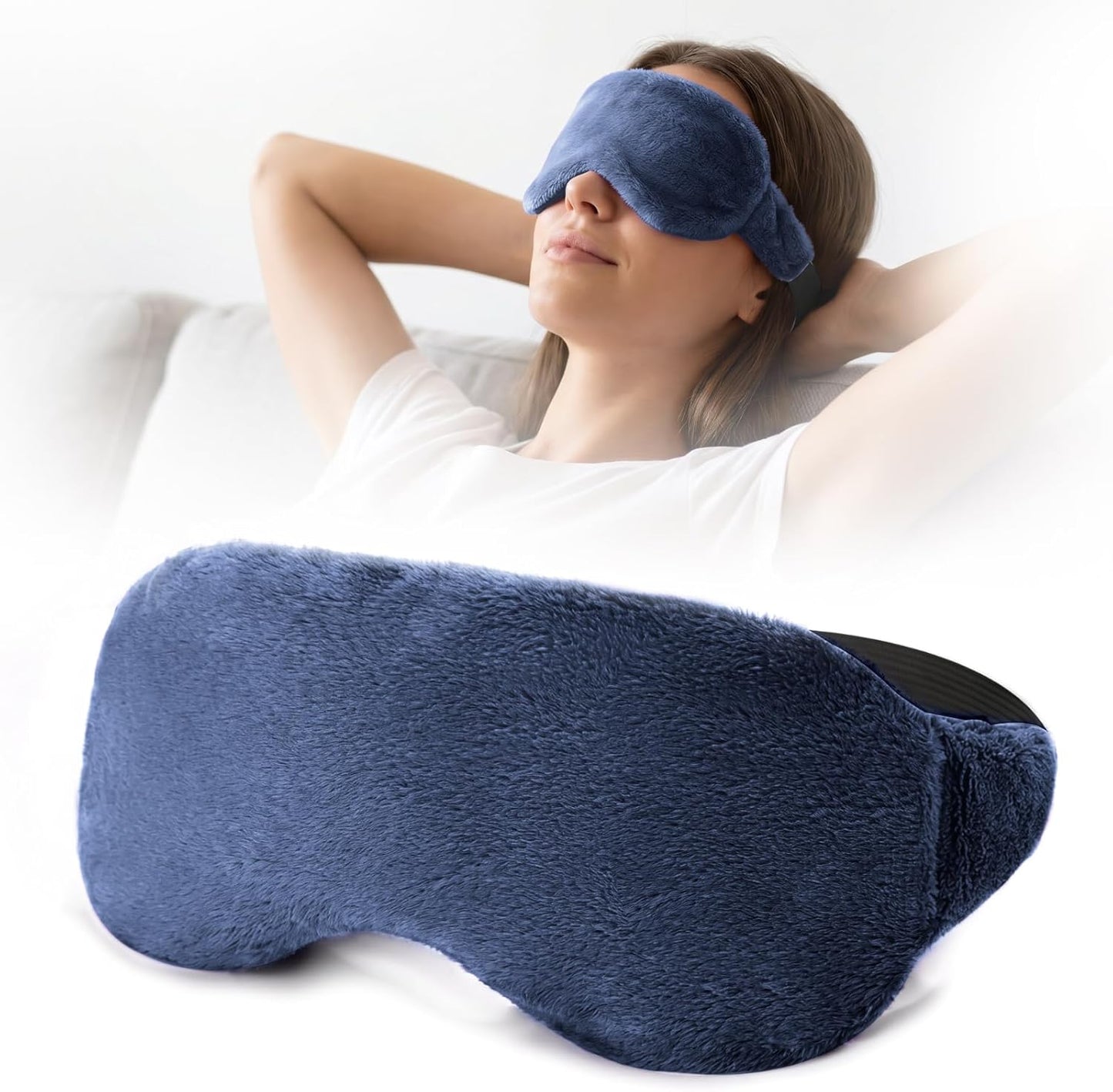Heated Eye Mask for Dry Eyes, Steam Warm Compress for Stye Eye Treatment, Relieve, Hot Compress, Moist Heat Mask for Blepharitis (Steel Grey)