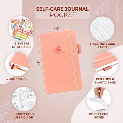 Clever Fox Self-Care Journal – Daily Reflection Notebook – Mental Health & Personal Development Planner, Meditation & Mood Log, A5 (Aquamarine)
