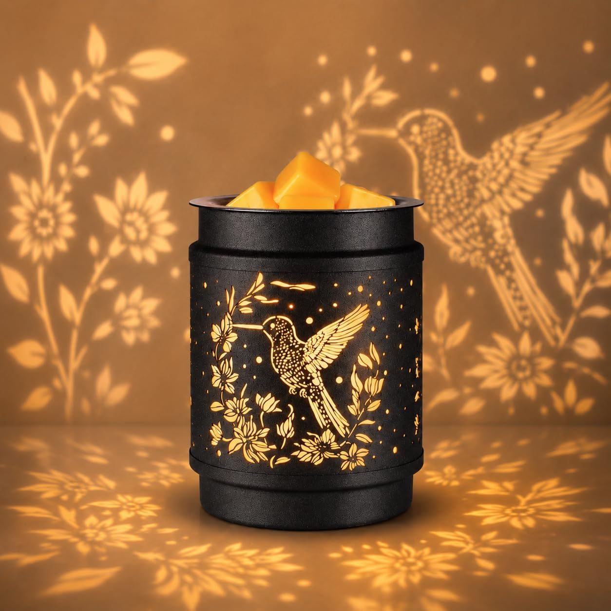 kobodon Wax Melt Warmer Metal Wax Warmer for Scented Wax Electric Fragrance Candle Oil Burner 2 in 1 Wax Melts as Gifts for Moms Grandma Women Girls(Sunflower)