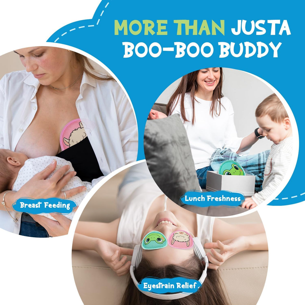 Gel Ice Pack for Injuries 2 Packs Cute Reusable Hot Cold Gel Packs