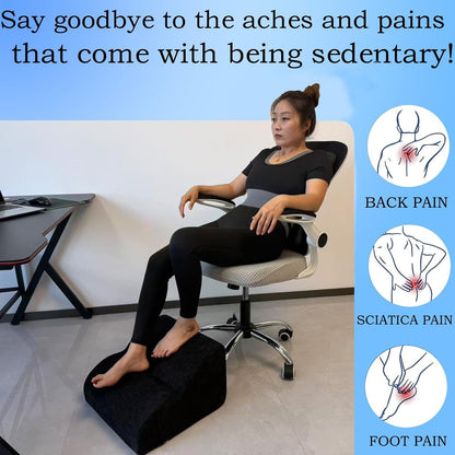 Foot Rest for Under Desk at Work.Multifunctional 3-Tier Foot Stool,with Washable Footrest.for Under Desk,Office Chair Gaming Chair & Sofa,Leg Elevation Pillow,Supports Posture -Dark Grey