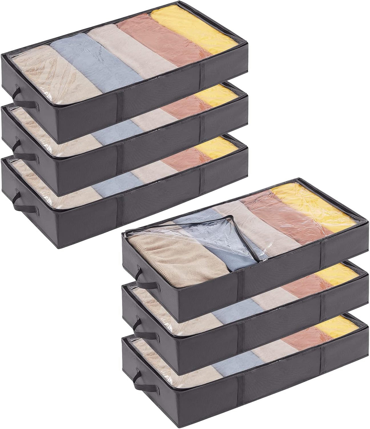 Lifewit 95L Under Bed Storage Container, Blanket Organizer, Gray