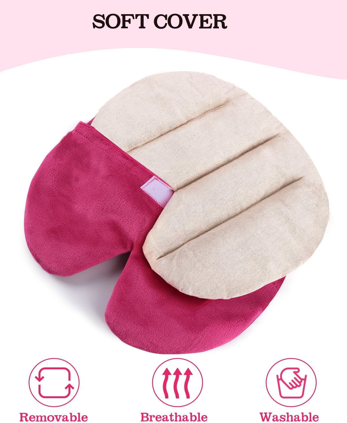 Weighted Sinus Mask, Warm Cold Compress Eye Mask for Dry Eyes, Migraine, Sinus Pressure Relief, Stress, Eye Pillow Microwavable Face Heating Pad for Puffy Eyes, Self-Care Gifts for Women (8x7 Inch)