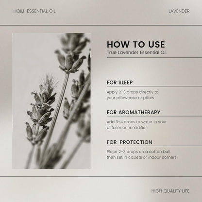 HIQILI Lavender Essential Oil for Diffuser, Aromatherapy & Air Freshening