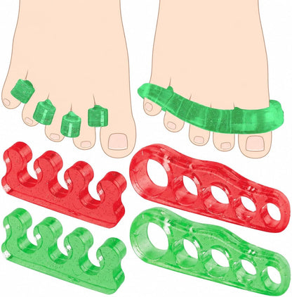 DR. JK- ToePal Gel Toe Separator, 2 Pairs, Toe Spacers, Toe Straightener, Hammer Toe Straightener, Toe Spreader, Toe Stretcher, Toe Corrector for Women and Men, Bunion Corrector