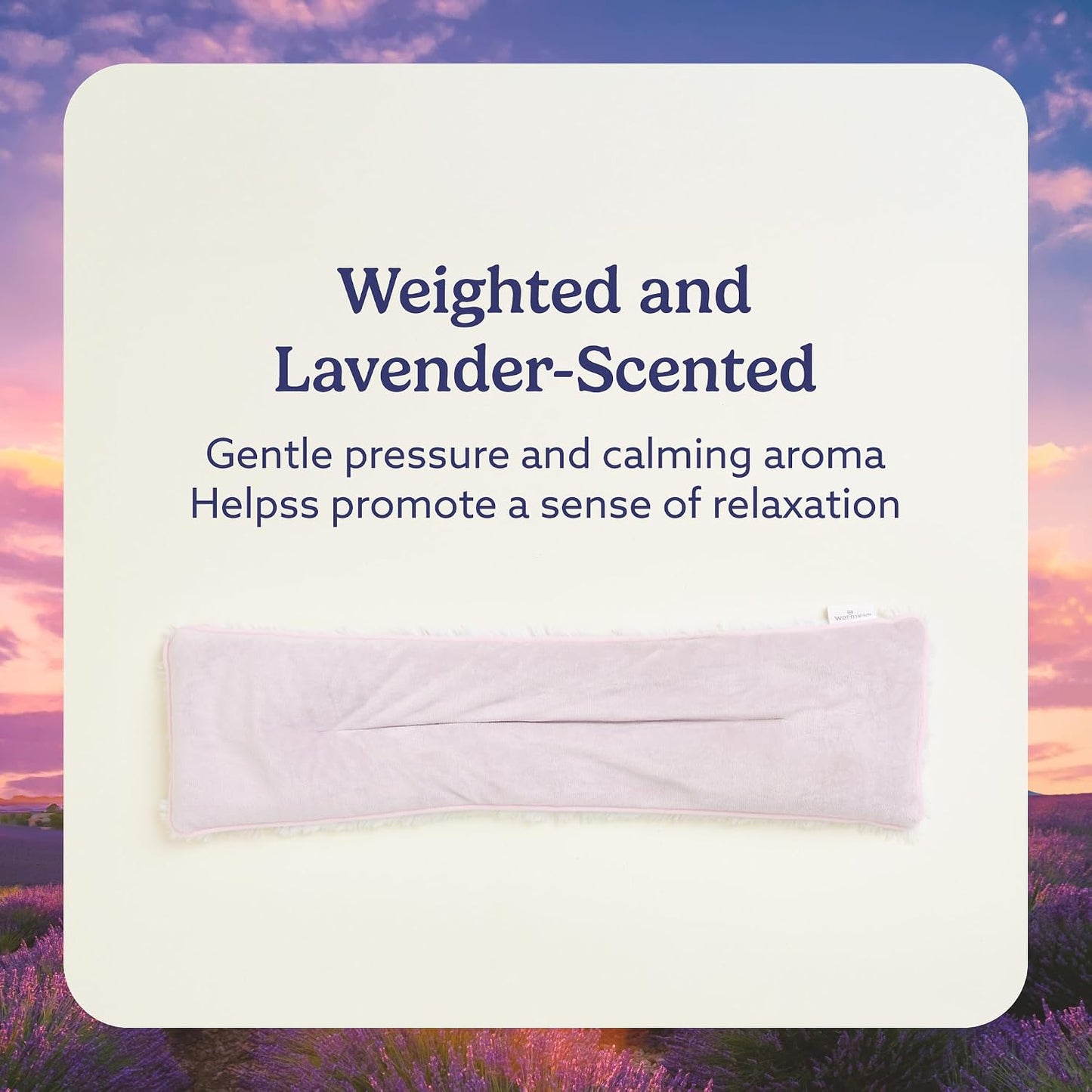 warmies Microwavable Neck & Shoulder Wrap - Weighted Neck Wrap - Microwavable Heat Pack for Shoulders - Chillable Heating Pad with Lavender for Aches & Pain - Marshmallow Gray, 19 x 5 x 3 in, 2 lb