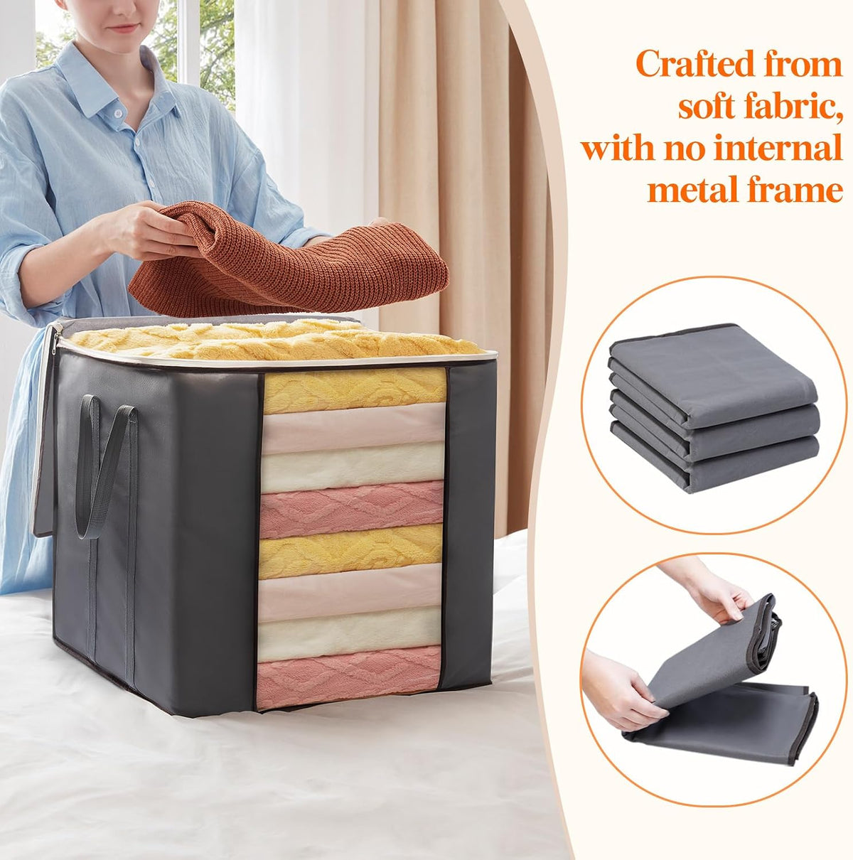 Lifewit 120L Extra Large Clothes Storage, Blanket Storage Bags
