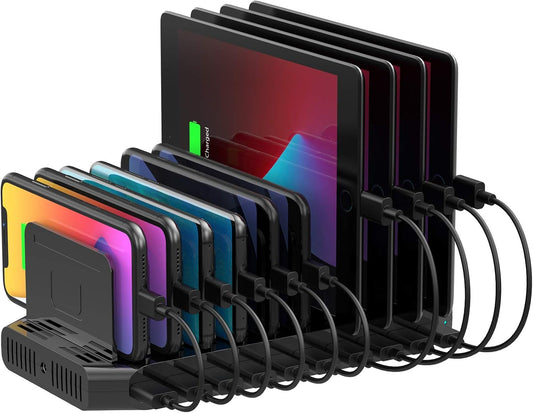 Unitek 10 USB Charging Station Multiple Devices for iPad Tablet iPhone Mic