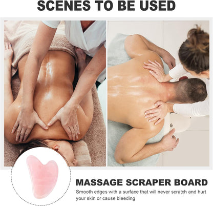 rosenice Gua Sha Facial Tools Guasha Tool Gua Sha Jade Stone Manual Massage Sticks for Jawline Sculpting and Puffiness Reducing for Face Body Tensions Reduce Festive Gifts