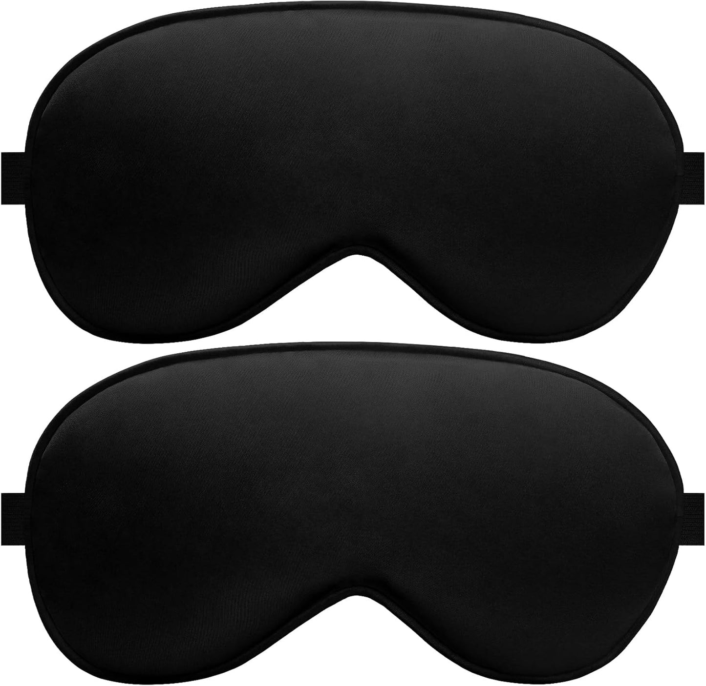 Sleep Eye Mask for Men Women, Lash Extensions 3D Sleeping Mask, Travel Blackout Night Blindfold Eye Shade Cover with Adjustable Strap (Black)