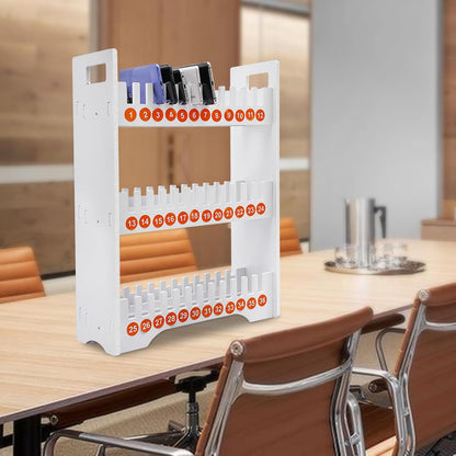 Portable 36-Slot Mobile Phone Holder, PVC Phone Storage Organizer with Numbered Slots, Curved Design, Rounded Corners, for Classroom, Office, Conference Use
