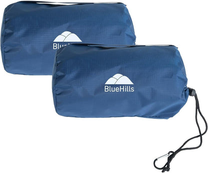 BlueHills Travel Blanket Pillow Compact Lightweight Pocket Size Airplane Traveling Essential Flight Trip Throw in Bag Portable Case Plane Accessory Gray L01