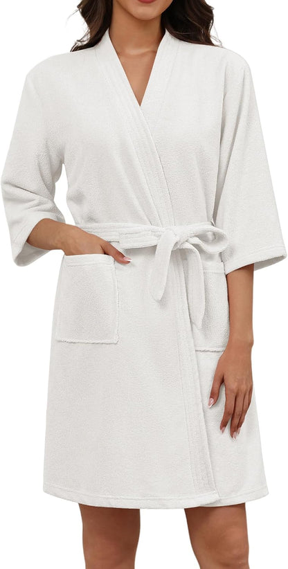 Ekouaer Towel Robe for Women Terry Cloth Robes for Women Absorbent Bathrobe