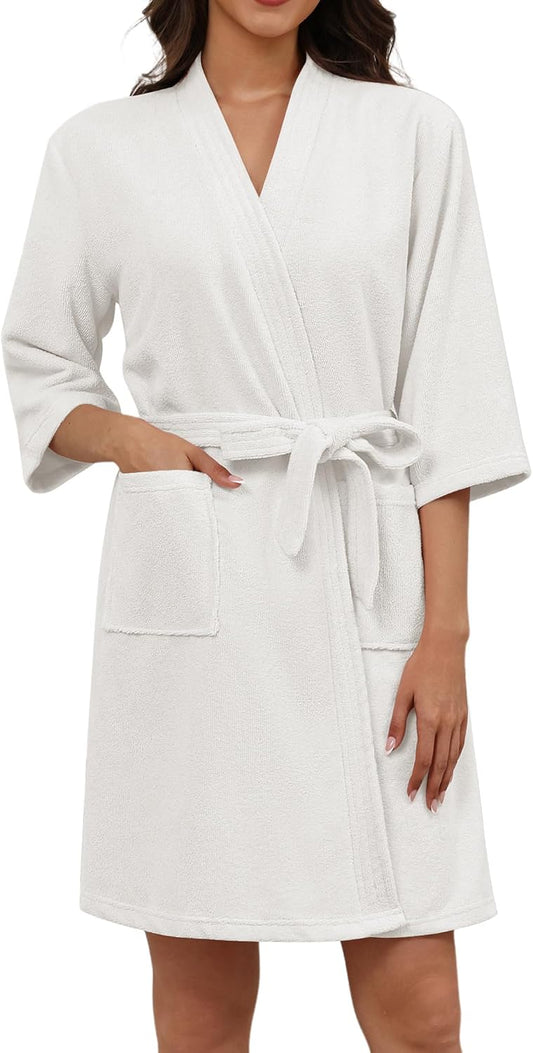 Ekouaer Towel Robe for Women Terry Cloth Robes for Women Absorbent Bathrobe