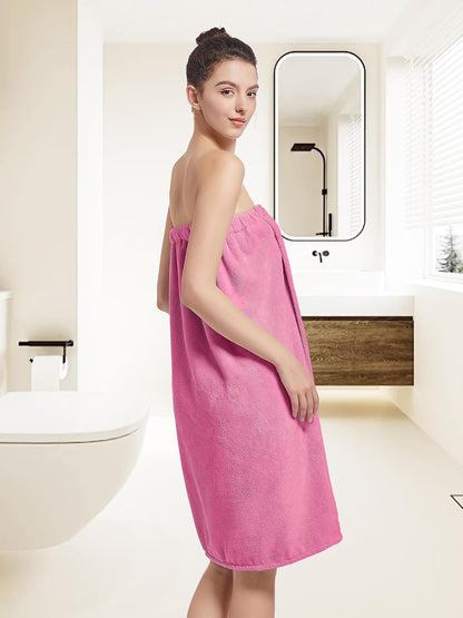Women'S Soft Wrap Towel Full Length，Bath Robe After Shower Female Plush Long，Spa Bathrobes Lightweight With Pockets