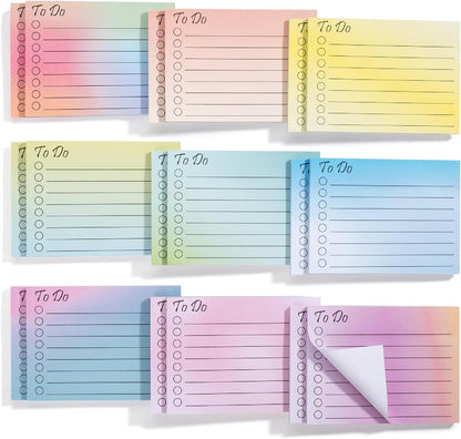 Mr. Pen- to Do List Sticky Notes, 3” x 5”, 9 Pads, 360 Sheets | Lined Checklist Sticky Pads with Smooth Writing, Easy Peel-Off, Thick Paper for Planning, Office, School & Daily Tasks