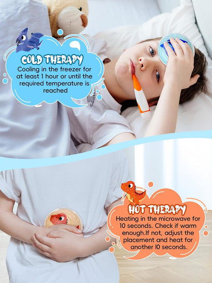 Small Ice Packs, 6 Pcs, Reusable Mini Gel Cold Packs for Injuries, Hot Cold Compress for Kid's Boo Boos, Headaches, Wisdom Teeth, Breastfeeding, Pain Relief, Fever, Mosquito Bite, First Aid 3" X 4.5"
