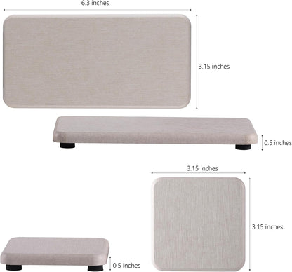 NiuYichee Set of 4 Water Absorbent Diatomite Coasters, Dish Soap Stone Tray