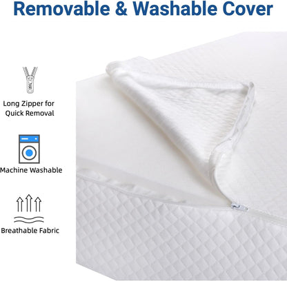 31" Extra-Long Wedge Pillow, Full Torso Support with Gentle Incline, Upper Body Elevation for Sleeping, Acid Reflux, Snoring Relief, Back Pain Relief, After Surgery, Gray