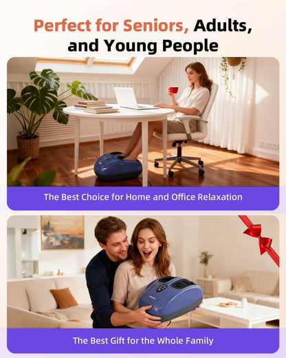 Foot Massager with Heat,Shiatsu Deep Kneading Massager for Plantar Fasciitis, Foot Massage Machine with Multi Massage Modes & Remote Control for Pain Relief (Purple)