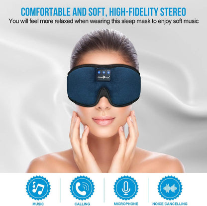 MUSICOZY Sleep Headphones, Bluetooth 5.4 Sleep Mask Headband Headphones Sleeping Eye Mask, Wireless Music Earbuds Earphones with HD Stereo Speakers for Side Sleepers, Cool Gadgets Unique Gift
