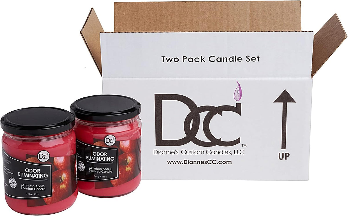 Vanilla Bean Odor Eliminating Highly Fragranced Candle - Eliminates 95% of Pet, Smoke, Food, and Other Smells Quickly - Up to 80 Hour Burn time - 12 Ounce Premium Soy Blend - Colors A