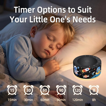 Kipcush White Noise Machine for Baby & Adults, 30 Soothing Sounds, Soft Non-Glare Nursery Lamp, 8 Color Night Lights, Memory Function (Angel V1 White, Standard)