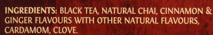 Twinings Chai Black Tea Individually Wrapped Bags, 20 Count (Pack of 2), Sweet, Savoury Spices, Caffeinated, Enjoy Hot or Iced, 20 Teabags