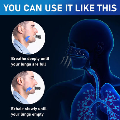 Portable Respiratory Trainer-Exercise Device. Respiratory Muscle Training |Improve Breathing Capacity | Easy to Clean| Adjustable Resistance, Adjustable to Different Fitness Needs