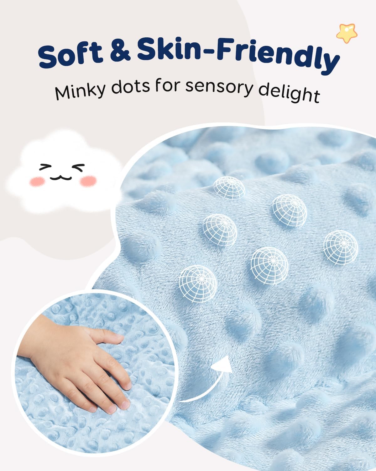 Kivik 2 lbs Weighted Lap Pad, Ultra Soft Minky Dotted Heavy Blankets Throw for Better Study Relaxing & Sleeping, Machine Washable, 20 x 30 Inches, Purple