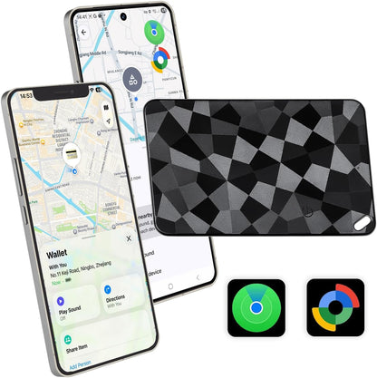 Reyke Dual-System Wallet Tracker Card for Android Or iOS, Rechargeable