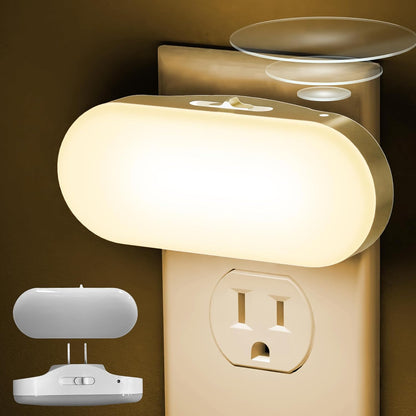 DORESshop Amber Night Light, Auto On/Off, 0-100 LM Adjustable Brightness, Dimmable Plug Into Wall Light Sensor Night Light for Kids Room, Bedroom, Stair Lights, Amber, 1W, 2 Pack