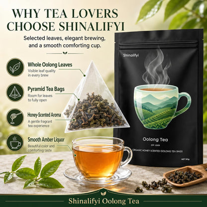 New Oolong Tea Whole Leaf Tea Bags,Help Cortisol Balancing Calming for Stress Relief, Digestion and Metabolism,High-Altitude Grown Loose Leaf Tea,Smooth, Aromatic,Vegan, Non-GMO,20 Bags(2)