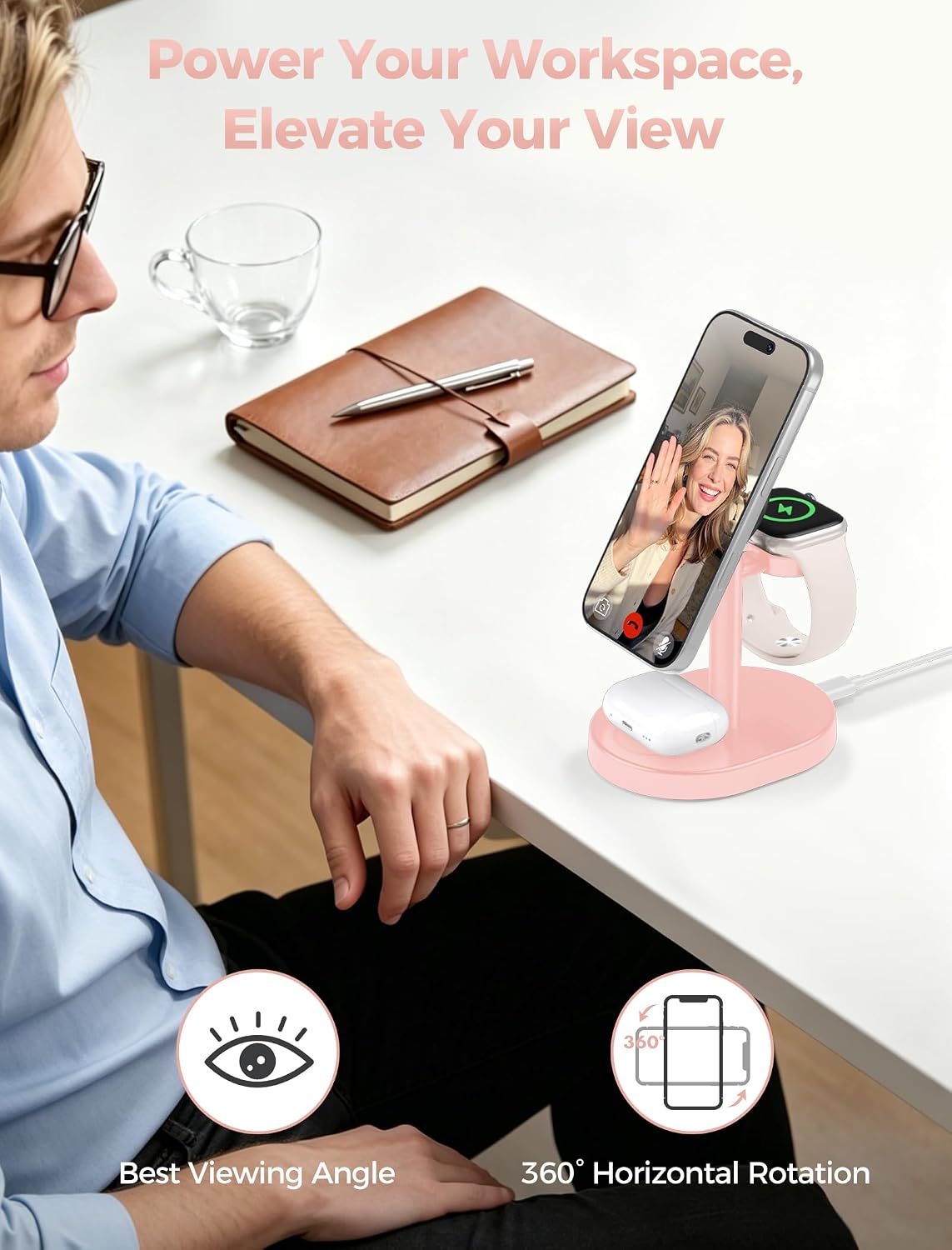 Mag-Safe Charger 3 in 1 Charging Station for iPhone Apple Watch AirPods