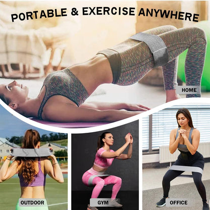 KANGFITER Non-Slip Fabric Resistance Bands for Working Out, Loop Exercise Bands for Booty Leg, Butt, Glute, Stretch Workout Bands for Women & Men, Hip Elastic Bands for Home Gym Fitness, Yoga, Pilates
