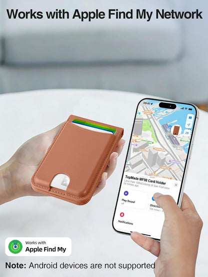 TopMade for MagSafe Wallet Works with Find My, Strongest Magnetic Wallet