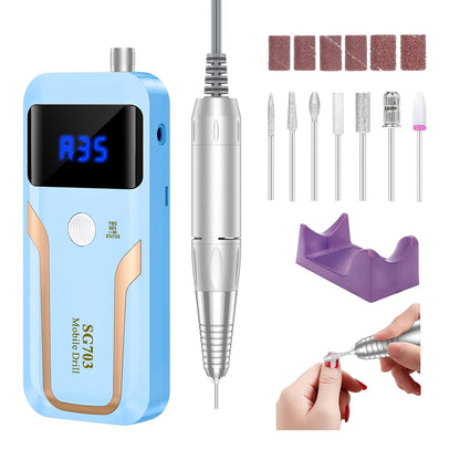 MOCOWIND Portable Nail Drill Professional 35000 RPM, Electric Nail E File