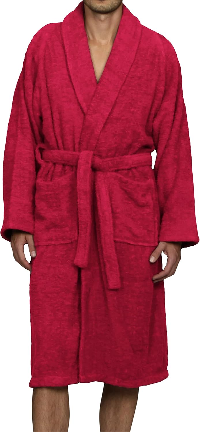Cotton Unisex Terry Robe, Soft And Absorbent Robes For Men And Women, Bathroom Accessories