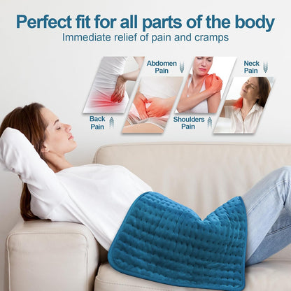 Heating Pad for Back, Electric Heating Pads for Cramps/Abdomen/Waist/Shoulder with 6 Heat Settings and Auto-Off, Moist/Dry Heat pad, Mothers Day Gifts for Mom Women Wife Grandma, 12" x 24"