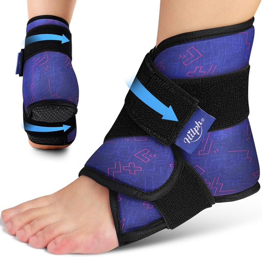 Hilph Ankle Heel Ice Pack Wrap for Swelling, Achilles Tendonitis, Sprain