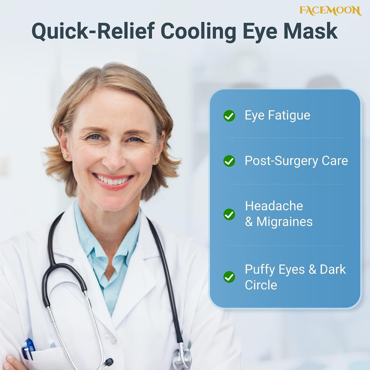 Cooling Eye Mask for Puffy Eyes: Fsa Eligible ltems Hsa, Migraines Headache Fast Relief After Surgery Care Cold Compress, Reusable Face Ice Pack Gel for Dark Circles, Gentle Weighted Sleep Mask Purple