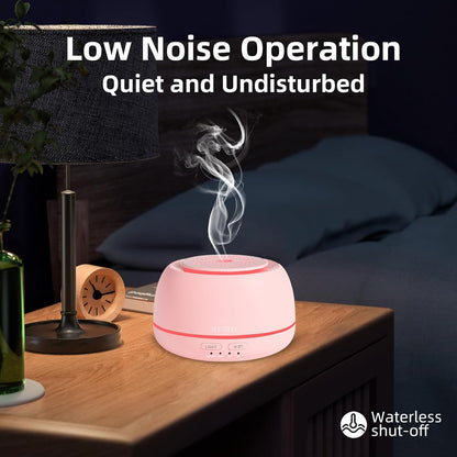 SEEDSEEL 300ML Essential Oil Diffuser,Ultrasonic Aromatherapy Diffuser, 7-Color Gradient Lights, Remote Control, 8 Hours Run Time, Suitable for Home,Office