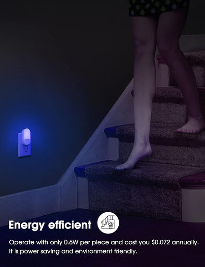L LOHAS LED Amber Night Light, Night Lights Plug into Wall[2 Pack], 0.6W 2000K LED Night Light, Dusk to Dawn Sensor, 30/60LM Adjustable Brightness, Automatic Low Blue Nightlight for Kids, Bathroom