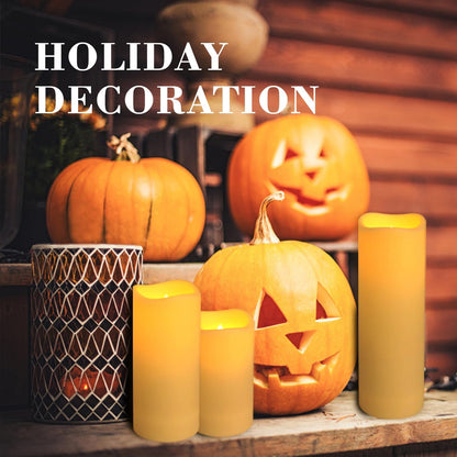 24 Pcs LED Flameless Candles with Remote, 3D Flickering Flame & LED String Lights, Acrylic Clear Cylinder, Timer Function, Romantic Ambience for Home Decor, Party, Wedding (Ivory).